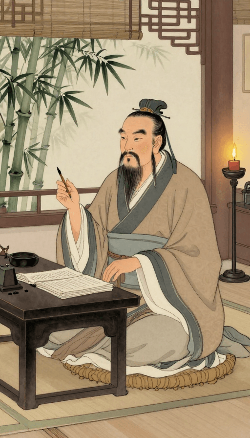 文人雅集素材：孔门书斋：古风雅韵下的圣贤讲学图