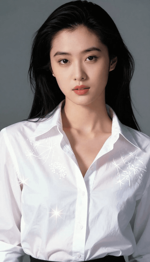 医美广告素材：王祖贤同款白衬衫模特，光影雕琢医美高级感