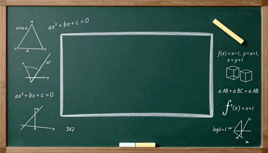 学术设计素材：数学知识展示：黑板手绘学术风格设计