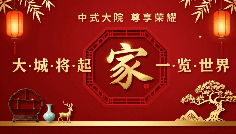 传统美学素材：中式古典美学·顶级豪宅尊享礼遇