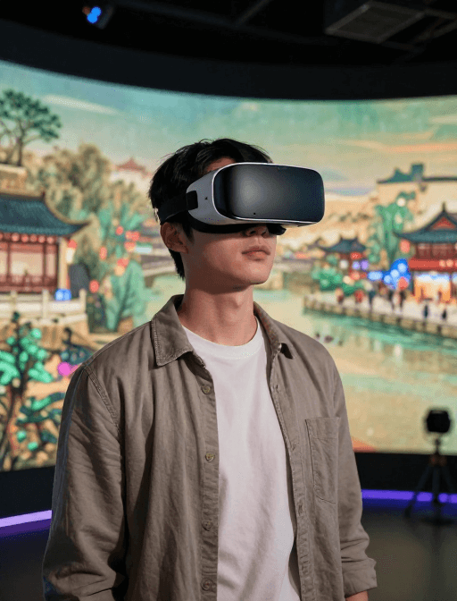 传统与现代素材：赛博朋克风下的清明上河图 VR 沉浸式体验
