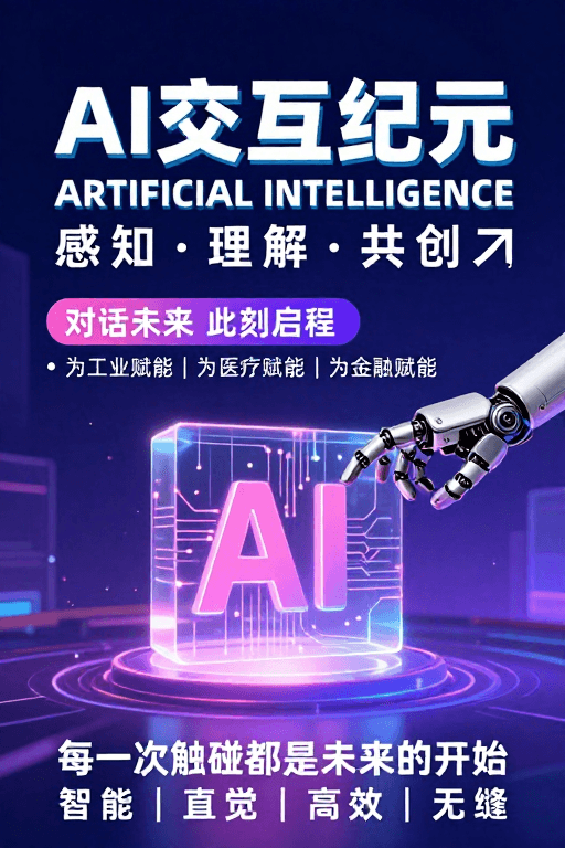 数字空间素材：AI交互纪元：未来科技视觉盛宴