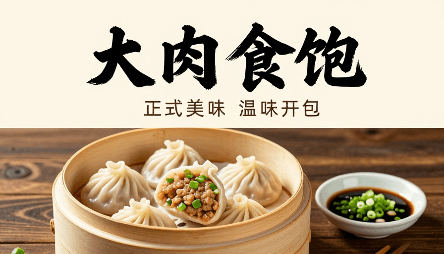 食物质感素材：传统竹蒸笼鲜肉小笼包，中式美学美食摄影