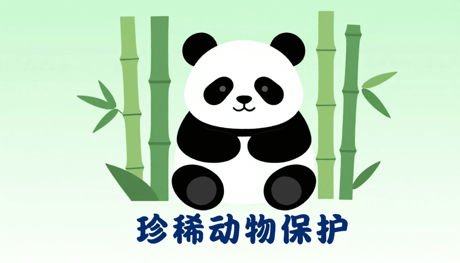 极简风格素材：大熊猫与竹林：珍稀动物保护的现代设计封面
