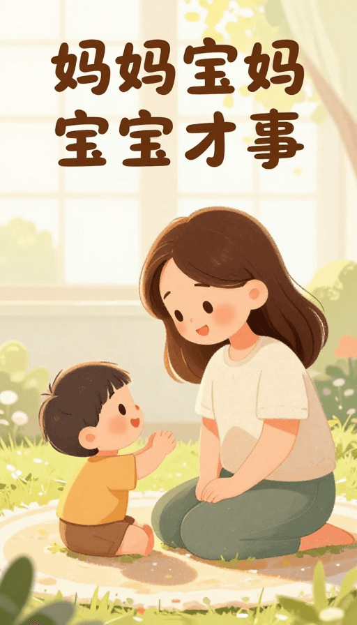 亲子时光素材：温馨卡通亲子时光：阳光下的育儿美好瞬间