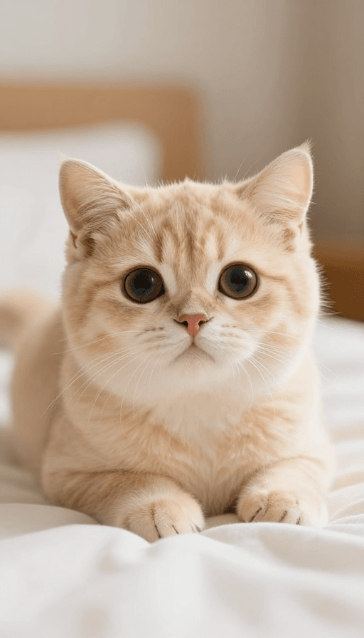 肖像摄影素材：奶黄小猫托腮萌照 超写实可爱写真