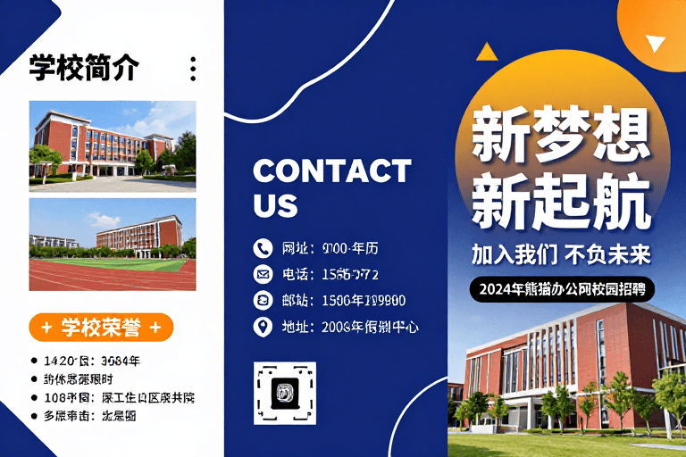 校园招聘素材：现代商务风校园招聘宣传海报设计