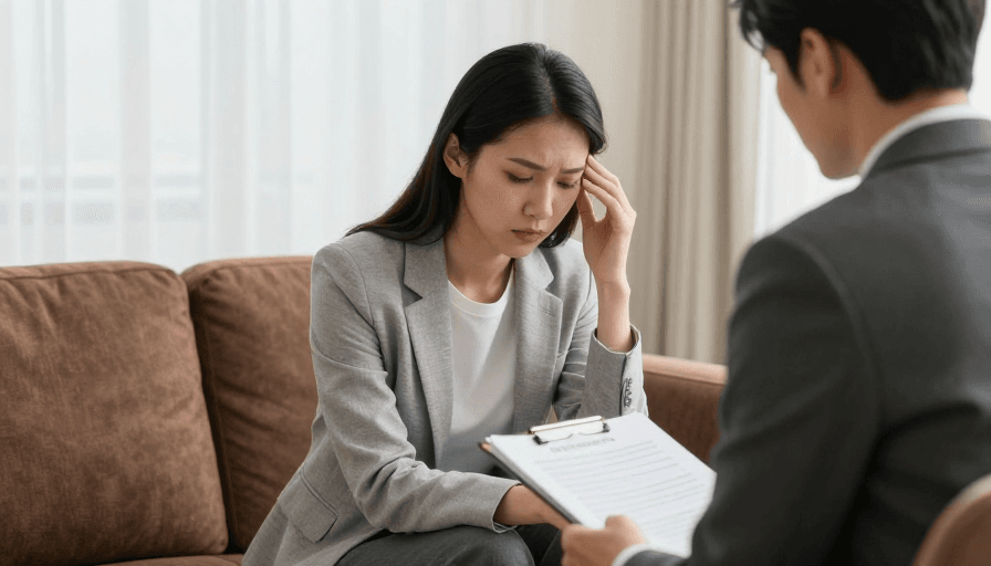 商业宣传图素材：职场压力下的无声对话：温暖光影中的心理支持瞬间