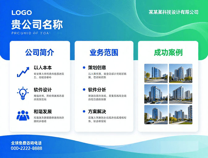 现代设计素材：科技设计企业宣传页面