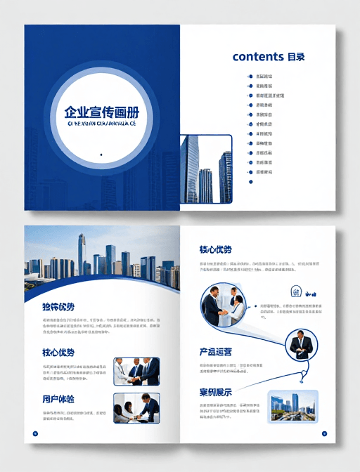 城市景观素材：企业宣传画册：商务科技风格设计