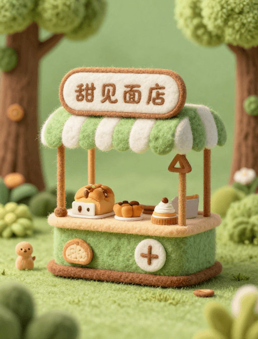 微距摄影素材：春日森林毛毡面包店微距摄影杰作
