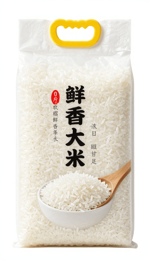 美食摄影素材：软糯鲜香，满屋飘香：全家最爱的优质大米
