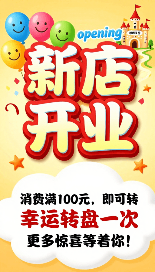 新店开业素材：时尚自助烧烤新店开业狂欢促销海报