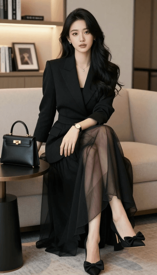 书房场景素材：优雅中国女性：奢华风室内人像