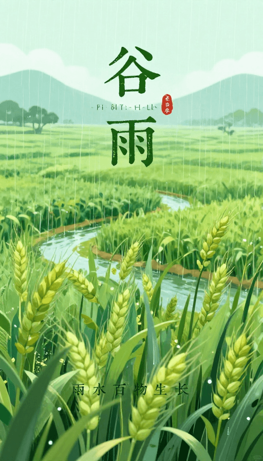自然生态素材：谷雨时节，雨水润泽百谷生长