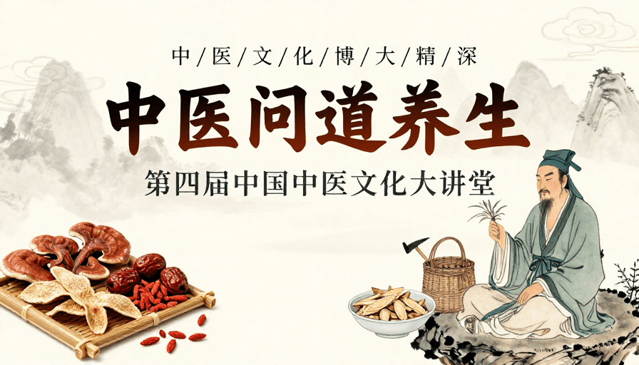 文化活动素材：中医养生文化：古典水墨风海报设计