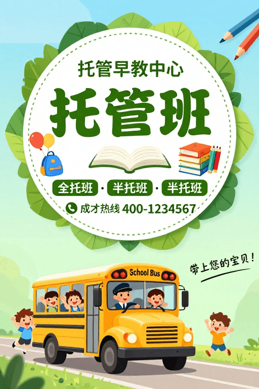 托管班招生素材：童趣托管班，健康自然——早教中心招募令