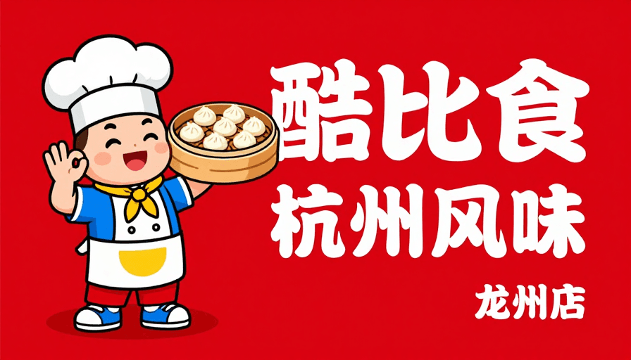品牌海报素材：酷比食：传统与现代融合的中式餐饮宣传海报