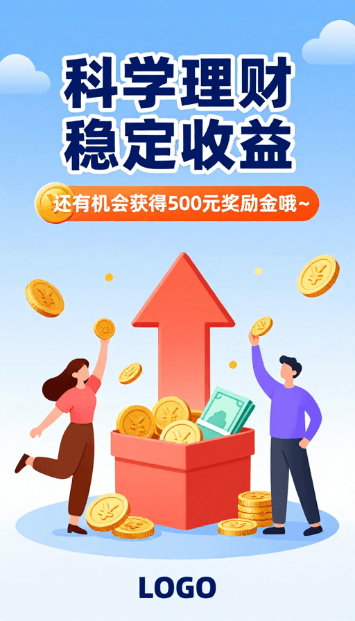 UI设计素材：科学理财稳收益，奖金惊喜等你来