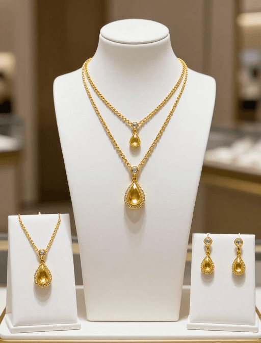 奢华质感素材：奢华金镶钻珠宝闪耀展示，高端摄影质感