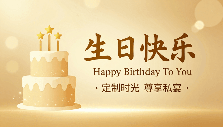 金色渐变素材：金辉璀璨·优雅生日庆典插画