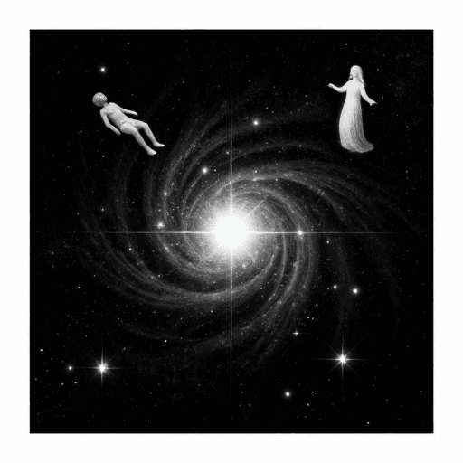 宇宙素材：宇宙新生与毁灭：生命轮回的永恒瞬间