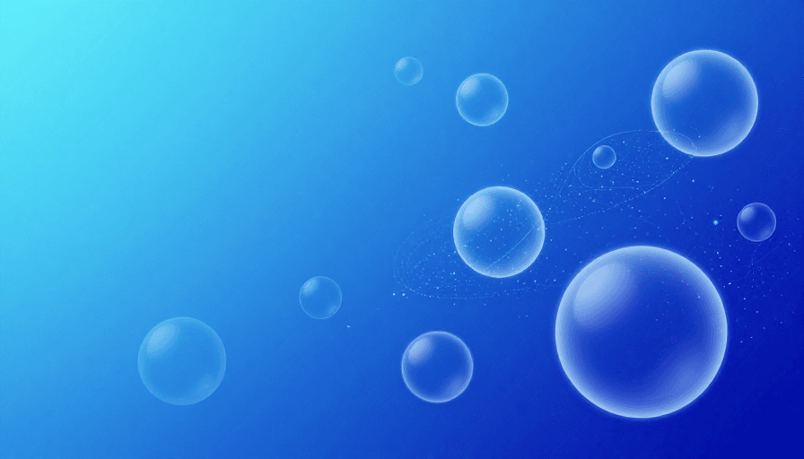 科技未来感渐变蓝背景 ·轻盈悬浮数字粒子