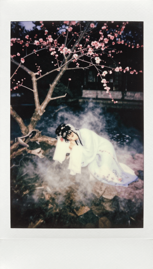 高对比度素材：昆曲花旦烟消·南宋花园胶片叙事