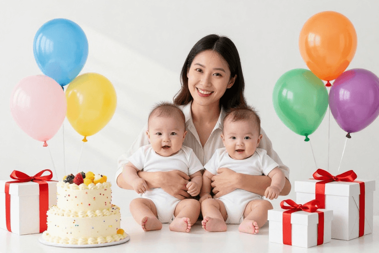 甜蜜氛围素材：温馨母婴时光：节日庆典与甜蜜呵护