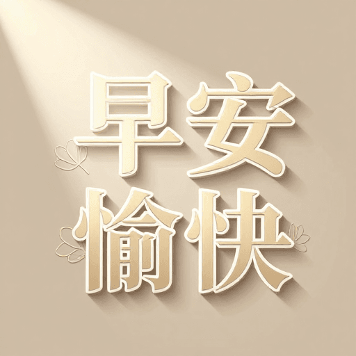 光影设计素材：光影与文字交织的轻奢早安海报