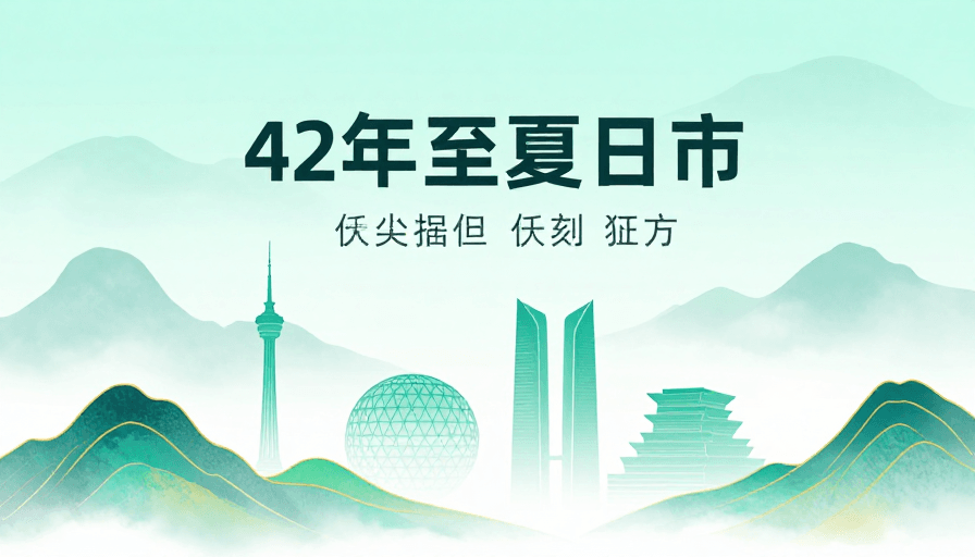 科技感背景素材：水墨现代融合：未来东方建筑愿景