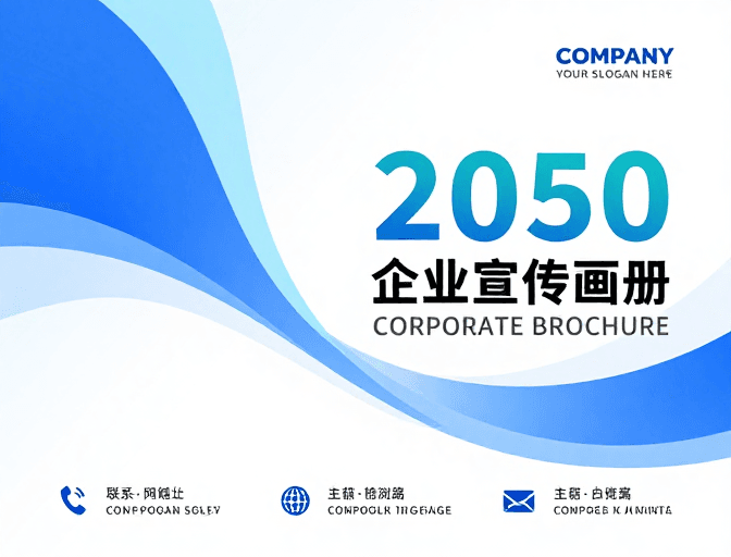 科技风格素材：现代科技风企业宣传画册封面设计
