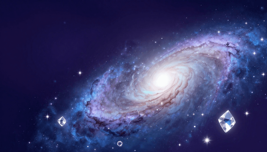 星尘质感素材：璀璨螺旋星系：梦幻宇宙的科技诗意之美