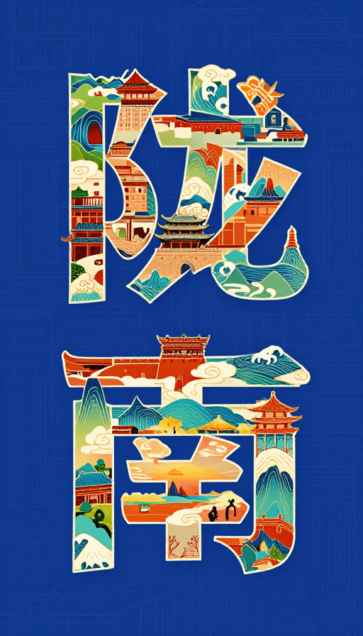 色彩丰富素材：陇新年·非遗彩绘：中式拼贴艺术