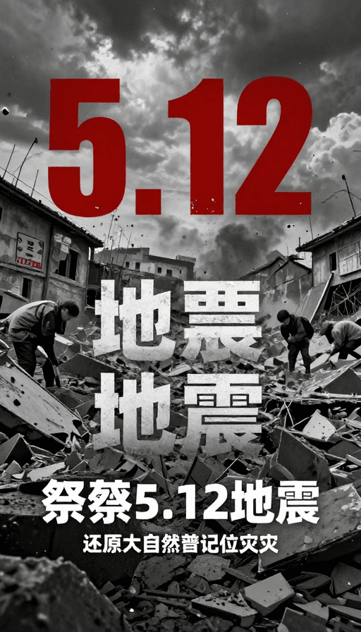 公益宣传素材：铭记5.12：敬畏自然震撼力