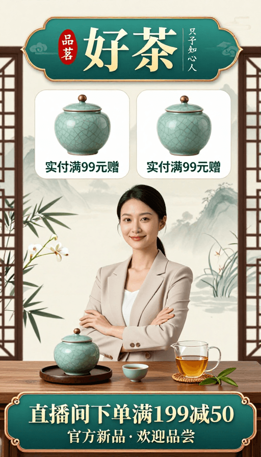 茶文化素材：东方雅韵好茶促销活动