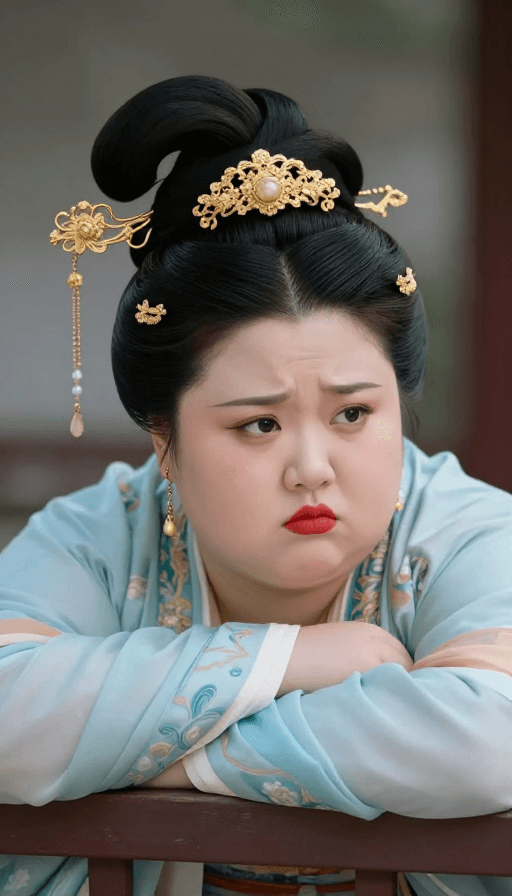 超现实主义素材：超现实古风美人：温婉灵动苦恼表情