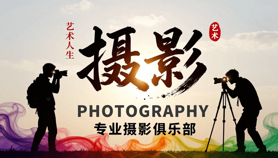 现代海报素材：墨韵光影：东方摄影艺术海报