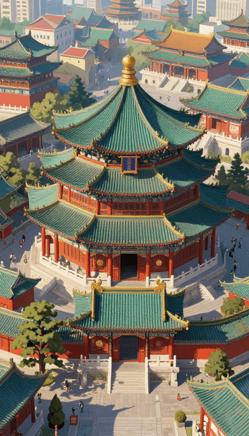 超现实主义素材：超现实中国古建筑群CG厚涂