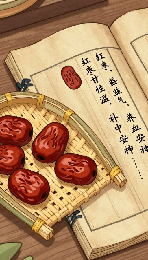 漫画风格素材：古医韵：红枣养生秘笈