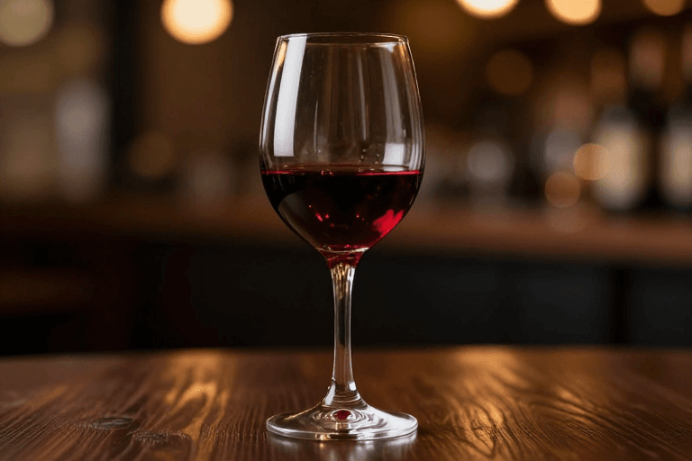 光影摄影素材：深红酒杯光影艺术：高端酒品宣传视觉