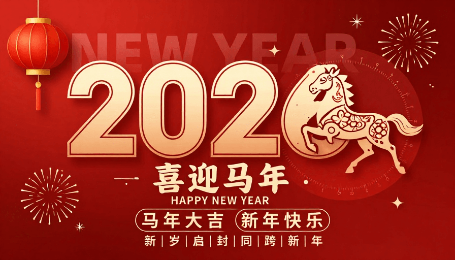 马年素材：2026 马年喜庆中国风新年海报，融合传统与现代设计