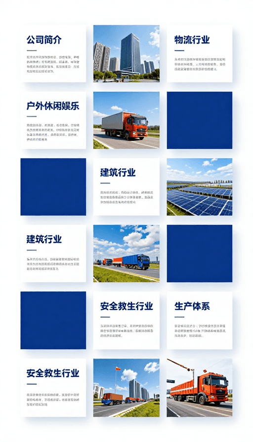 信息可视化素材：现代商务深蓝色调专业企业画册设计