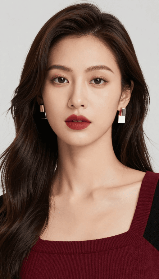 美妆时尚素材：亚洲女性时尚人像摄影，柔光质感展现美妆与穿搭魅力