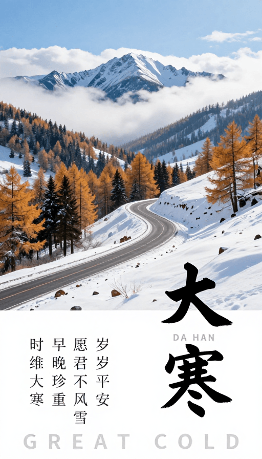 冷暖色调素材：大寒雪景：清冽冬日里的诗意画卷