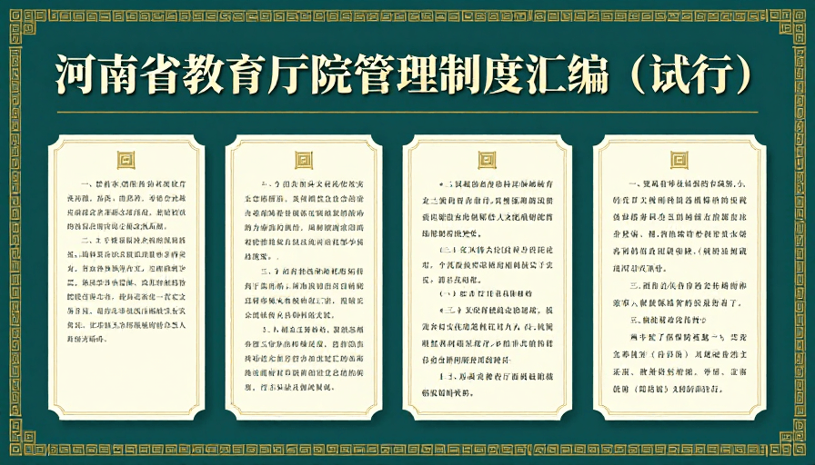 管理制度素材：河南省制度管理海报展示