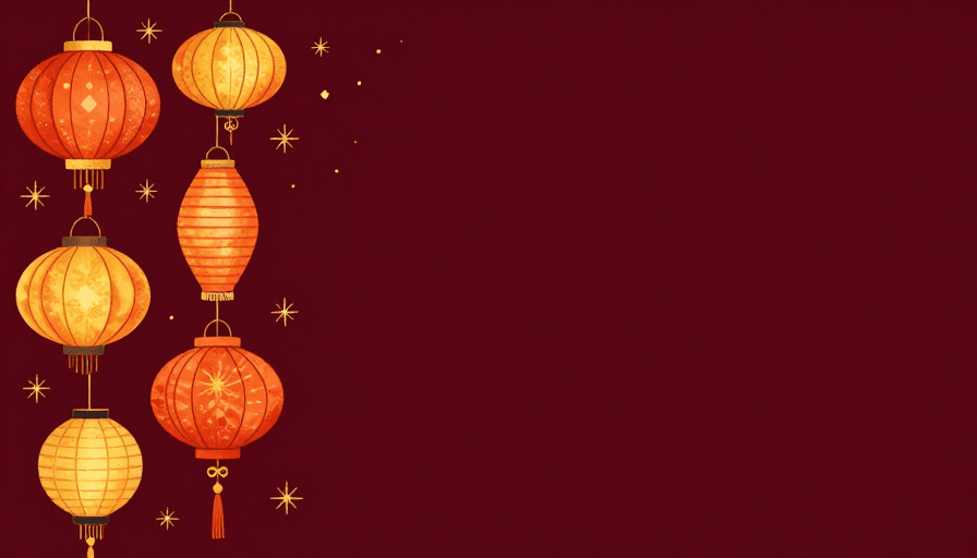 中式灯笼素材：中式灯笼与星芒的静谧庆典