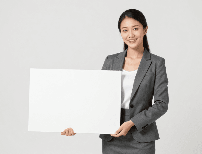 高端形象素材：商务时尚女性展示纯净简约风格形象