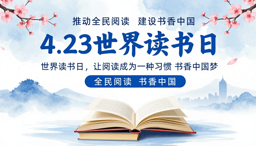 世界读书日素材：水墨诗意书香节：2024世界读书日海报设计