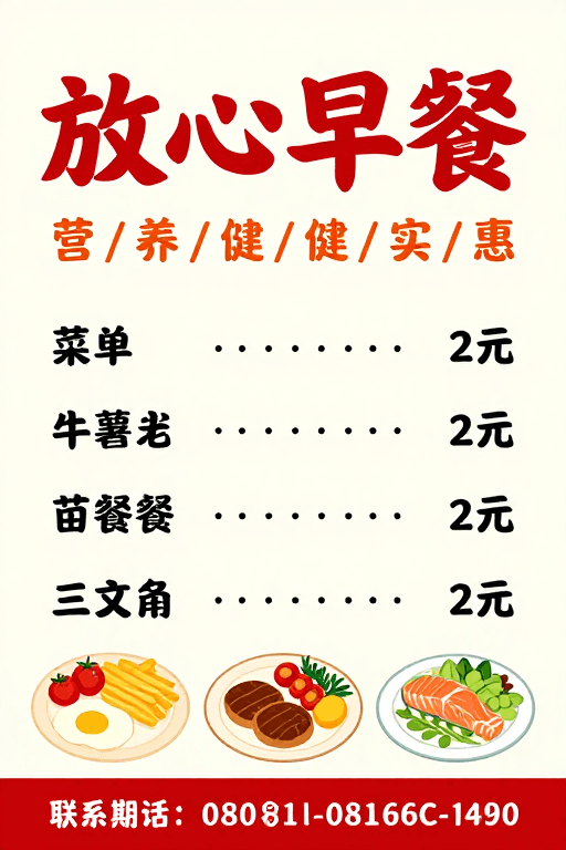 中式风格素材：安心营养早餐 实惠之选